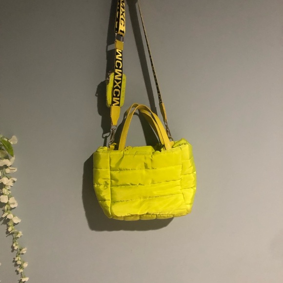 Steve Madden Handbags - Steve Madden Neon Yellow Quilted Shoulder Bag